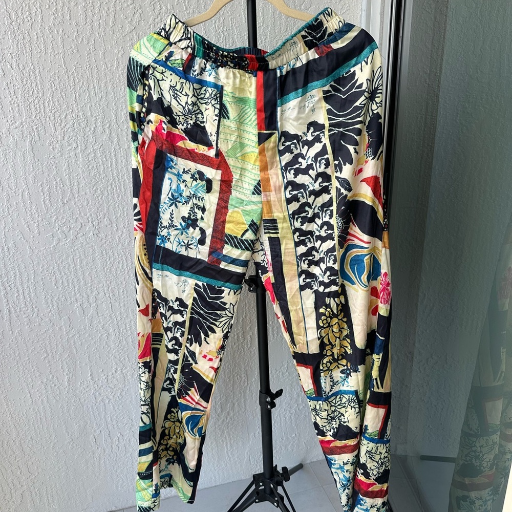 Multicolor Patterned Women's Straight Leg Pants